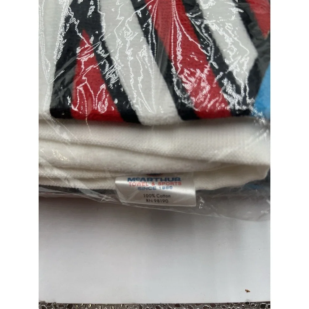 Vintage ICEE Polar Bear Beach Towels Lot of 2 McArthur NOS Sealed 100% Cotton